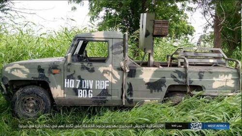 Innoson military vehicle captured from Nigerian soldiers by ISWAP terrorists