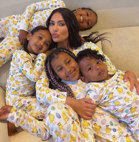 Kim and kids