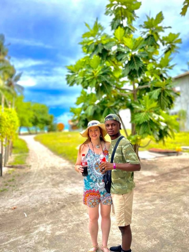 Isah and American wife, Sanchez