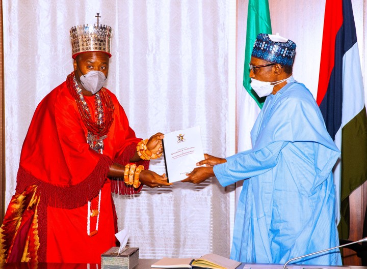 Olu of Warri and President Muhammadu Buhari