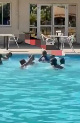 Children Escape Being Bitten By A Snake Inside A Swimming Pool In ...