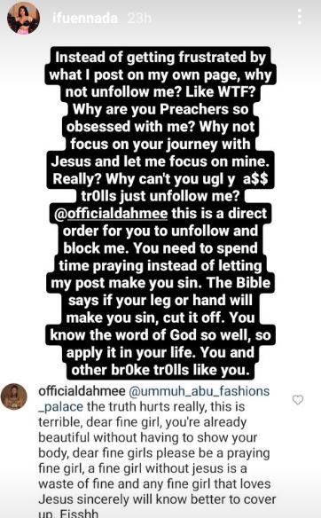 post  Only Broke People With Miserable Lives Have Time To Scrutinize Other People – Ifu Ennada Fires Back At Those Trolling Her For Wearing See-through Dress broke2