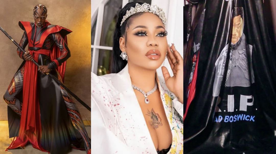 Hermes: Nigerians Drag Toyin Lawani For Mispelling Black Panther Lead Actor  As 'Chad Boswick' In Costume (Video)