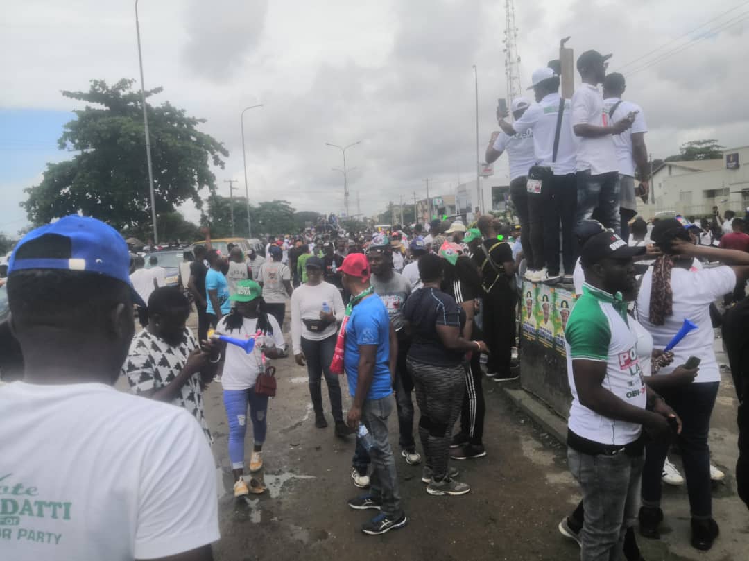 Peter Obi Supporters Stage Massive Rally In FESTAC, Lagos (Photos+Video)