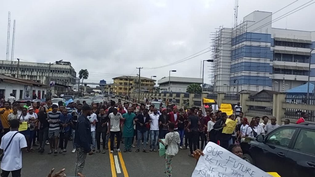 Protesting students