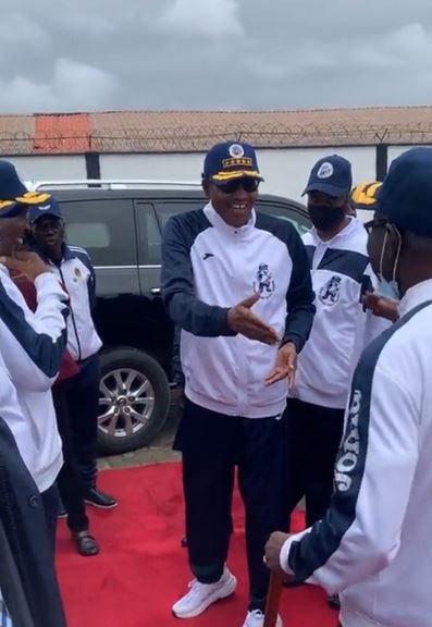 President Buhari Steps Out In Sporty Outfit For The 12th Nigerian Navy Games In Lagos (Video)