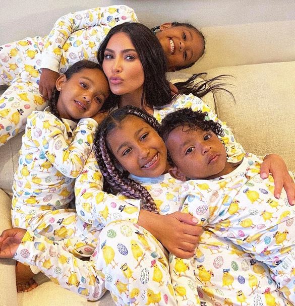 Kim and kids