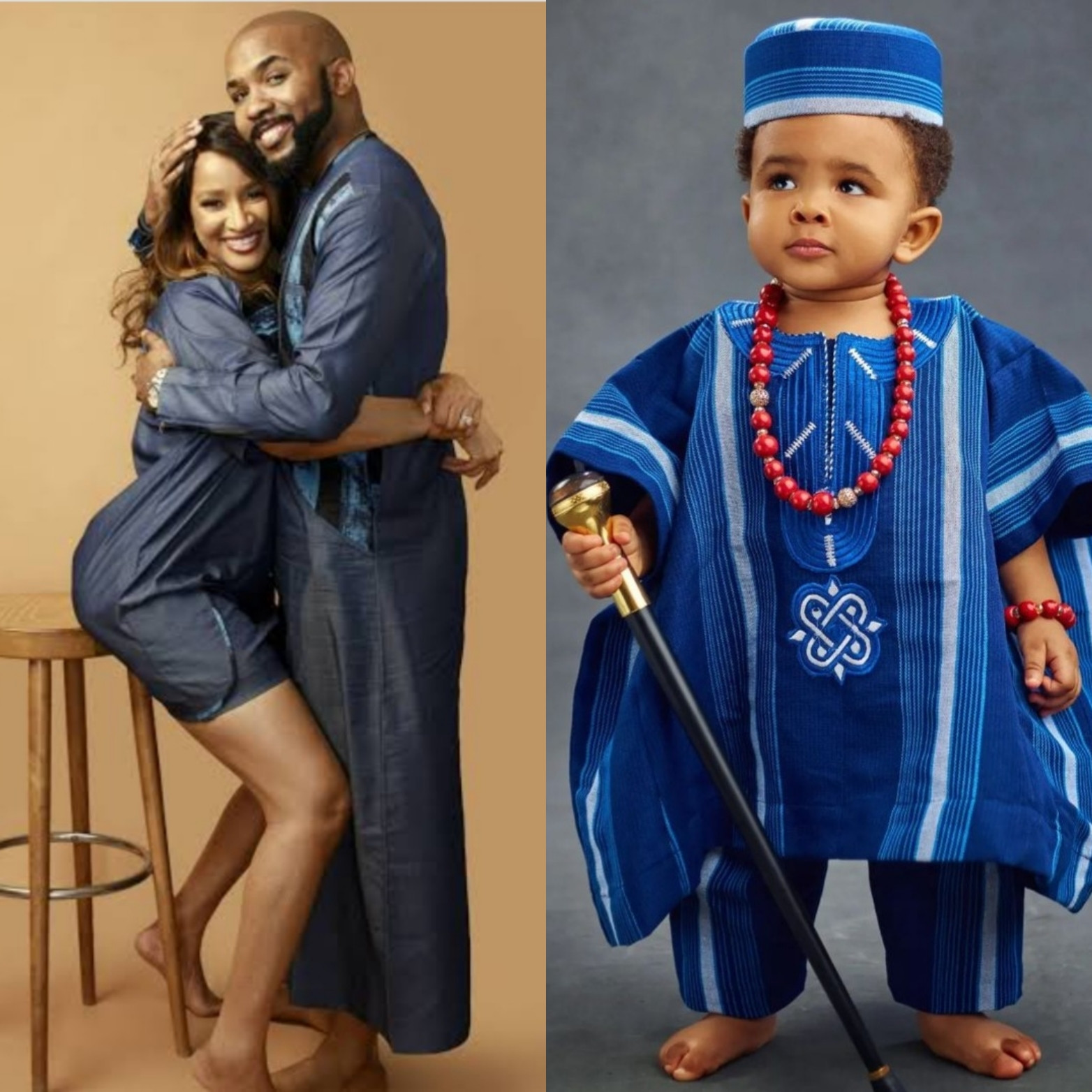 Banky W Shares Adorable Photos Showing His Son's Face For The First Time