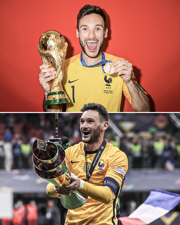 Presentation ceremony of the new World Champion France: Goalkeeper Hugo  Lloris (France) presents the, Stock Photo, Picture And Rights Managed  Image. Pic. PAH-106597659