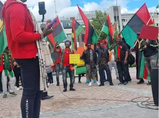 Simon Ekpa Absent As IPOB Holds Rally in Finland