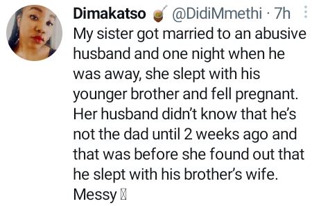 My Sister Slept With Her Husband's Younger Brother And Got Pregnant