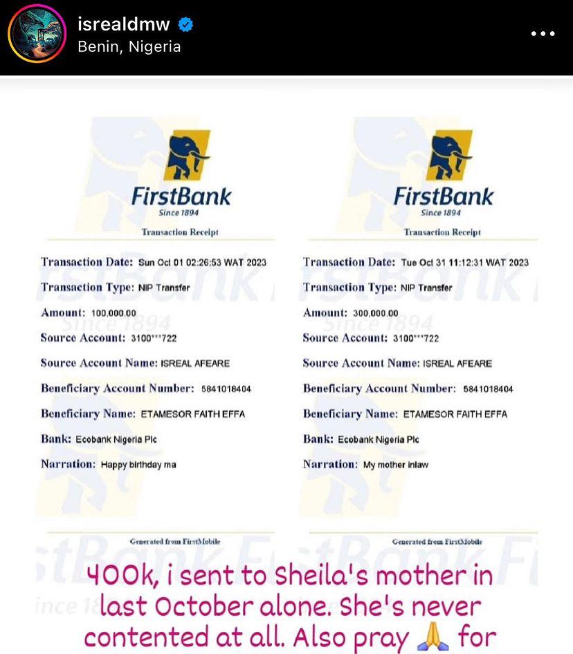 Any Man Who Nears You Is Cursed - Davido's Aide, Israel DMW Blasts Estranged Wife, Sheila, Opens Up On The Crash Of Their Marriage