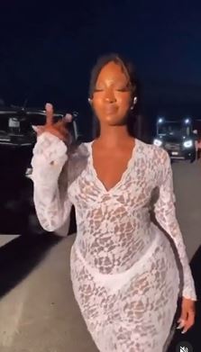 Singer, Tems Flaunts Hourglass Figure In Racy White Dress (Video)