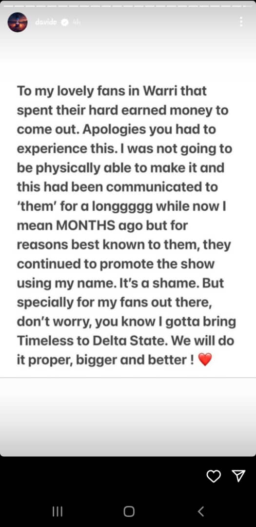 Davido show in warri