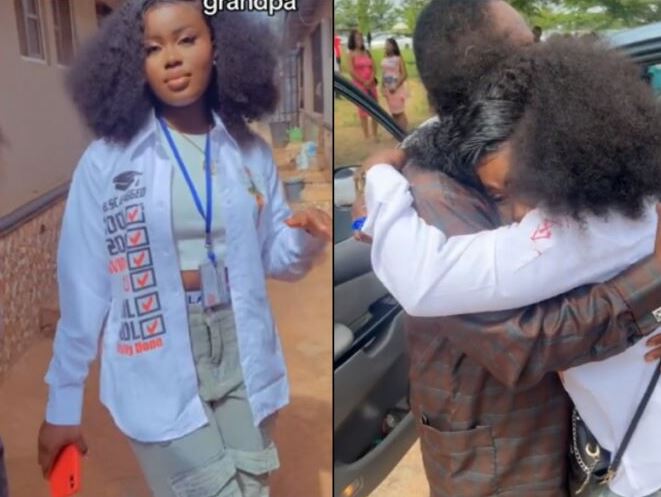 Lady Breaks Down In Tears As She Appreciates Grandpa For Sponsoring Her Education (Video)