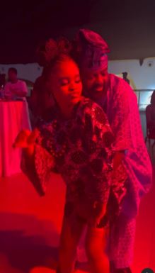 Kunle Afolayan and daughter