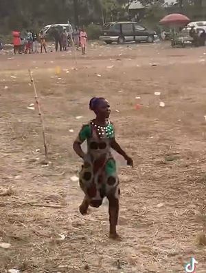 Female football fan