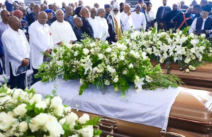 Tears Flow As Herbert Wigwe, Wife, And Son Buried In A Private Tomb In Rivers