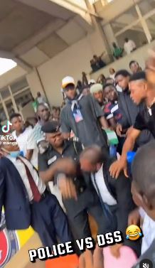 Drama As Police Officer And DSS Official Clash At An Event In Abuja (Video)
