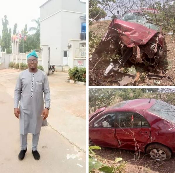 God Showed Mercy And Gave Us A Second Chance - Nigerian Man Celebrates As He Survives Motor Accident (Photos)