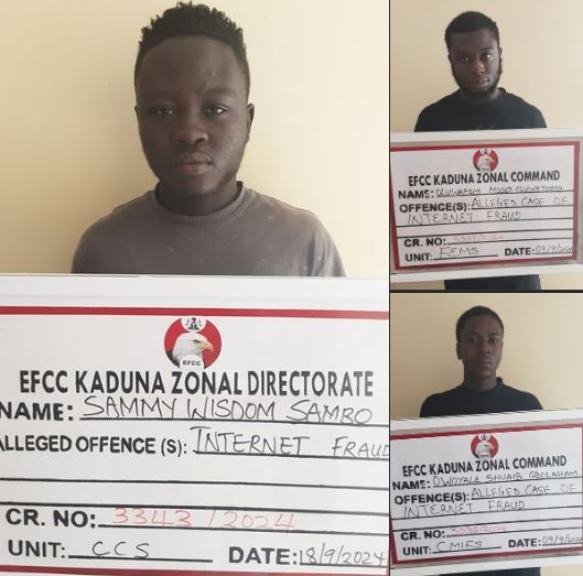 EFCC Court Jails Three Fraudsters In Kaduna (Photo)