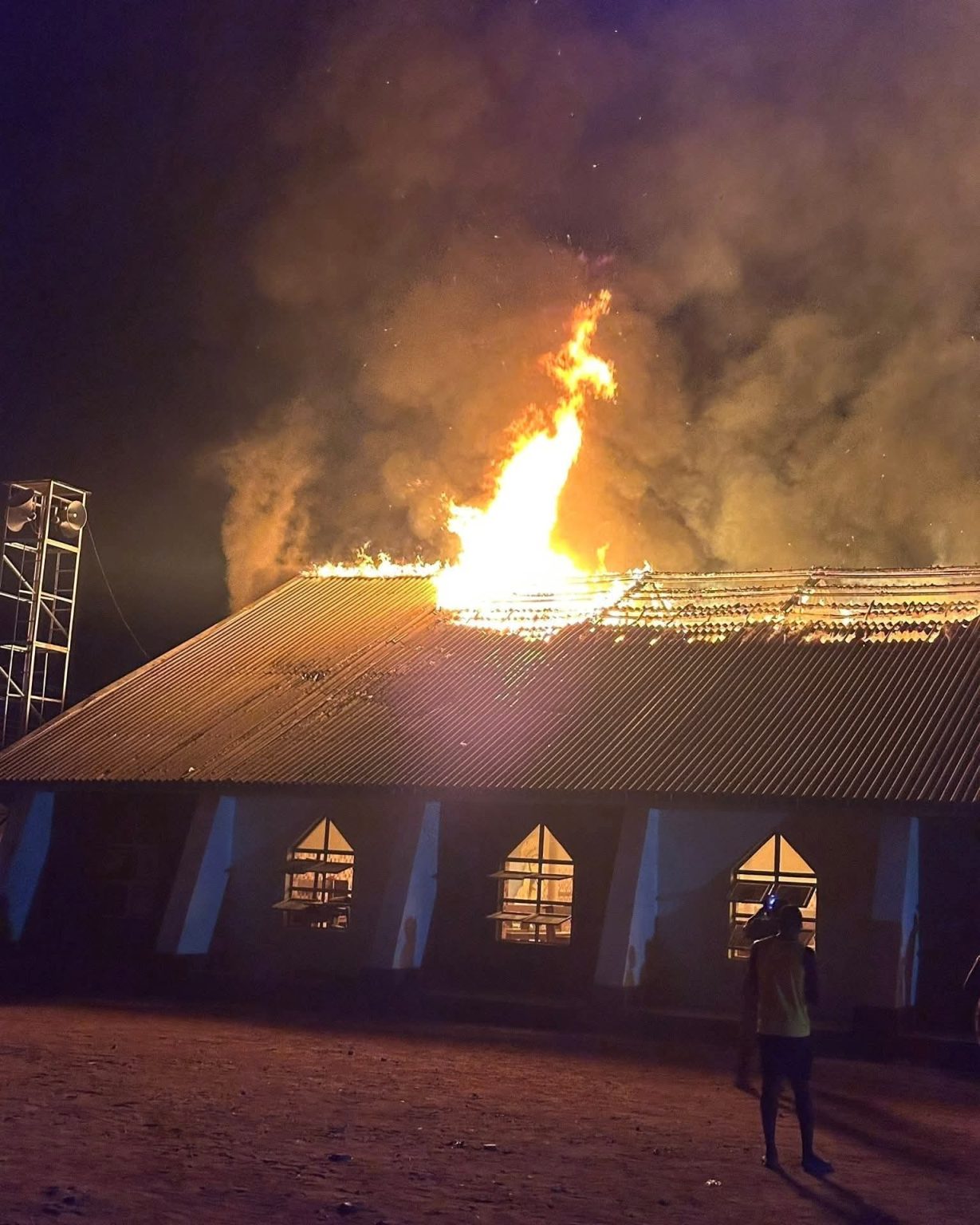 Catholic Church fire
