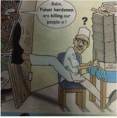 Image result for CARTOON OF FULANI HERDSMAN