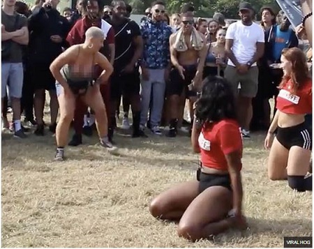 Omg! Woman's Huge Boobs Pops While Twerking for Cheering Crowd  (Photos+Video)