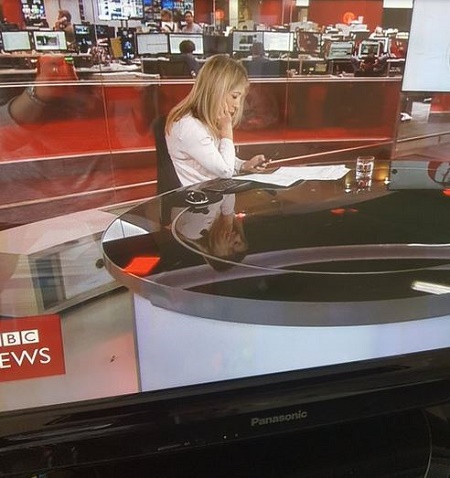 So Embarrassing? Watch Shocking Moment BBC Newsreader is Caught Texting