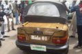 Minister Ogbonnaya Onu Rides in a Wooden Car (Photos) 