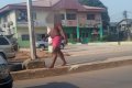 Shock as Young Man Strips to Underwear and Allegedly Runs Mad in Owerri, Imo State (Photos)