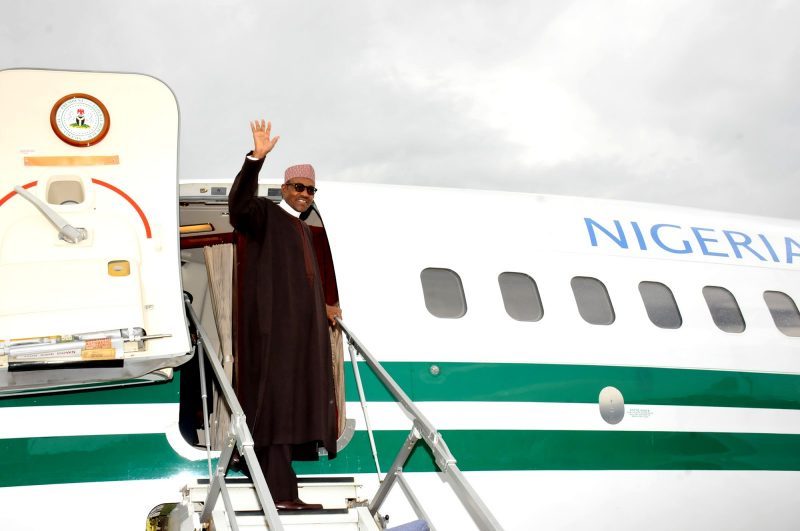  Shagari's Death: Pres. Buhari Arrives Sokoto For Condolence