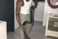 Watch as Lagos Socialite, Pretty Mike Feeds and Kisses His Pet Python 