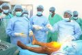 Team of Nigerian Doctors Successfully Conduct Total Knee Replacement Surgery on a Woman (Graphic Photos)