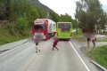 Cheating Death: See How a Little Boy Was Nearly Crushed by Huge Lorry on the Road in Broad Daylight 
