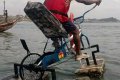 Incredible! Man Builds Bicycle Meant For Water, Launches It In The Ocean With Style (Photos) 