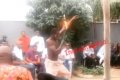 Magician Mistakenly Sets Himself On Fire During Child Dedication In Rivers State (Video)