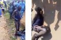 Man Pretending To Be Insane Gets Caught With Charms On His Waist While Luring Kids With Biscuits (Video) 