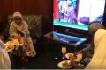Freed Dapchi Girls Spotted Eating And Watching Themselves On TV Inside Aso Rock (Video)