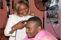 Fiancee Barbering Her Husband-to-be