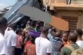Many Narrowly Escape Death As Car Crashes Into A Shop After Driver Lost Control In Lagos (Video)
