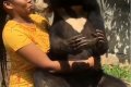 Beautiful Lady Seen Romancing An Animal Ahead Of Valentine