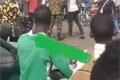 Drama As Crowd Stops A Soldier From Running Away After Being Accused Of Theft In Lagos (Video)
