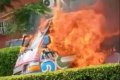 Oh No! Bus Catches Fire At UNILAG - The 4th Tragedy At The School In Three Weeks (Video) 