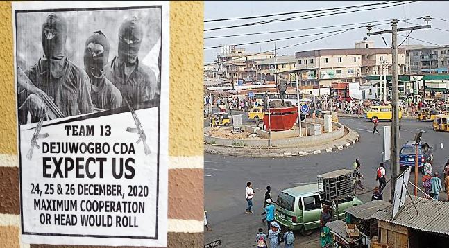 Landlords, Tenants Flee As Gunmen Write Lagos Community, Threaten Attack On Christmas Day