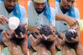 Actor, Junior Pope Shares Heartwarming Video Of Himself Giving His Newborn Son A Warm Bath