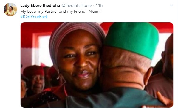 Image result for Nkem, I got your back, Ebere Ihedioha tells husband