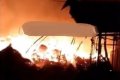 Breaking News: Panic As Midnight Fire Guts Amu Timber Market In Mushin, Lagos (Video)