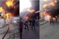 Horror! One Killed As Petrol Tanker Explodes At Obalende Roundabout (Video)