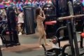 Drama As Woman Strips Completely N*ked Inside A Gym After Her Cat Was Denied Entry (Video)